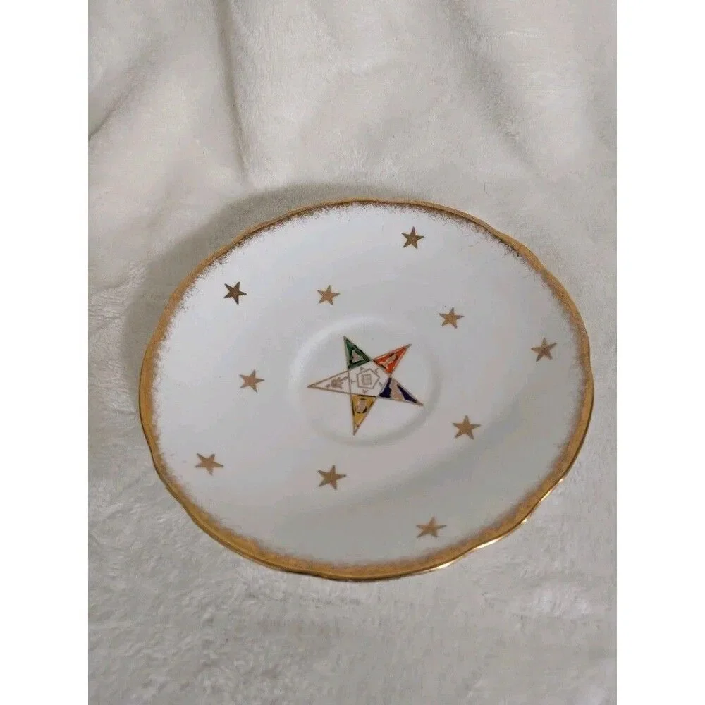 Vtg Royal Stafford Masonic Eastern Star Tea Cup & Saucer